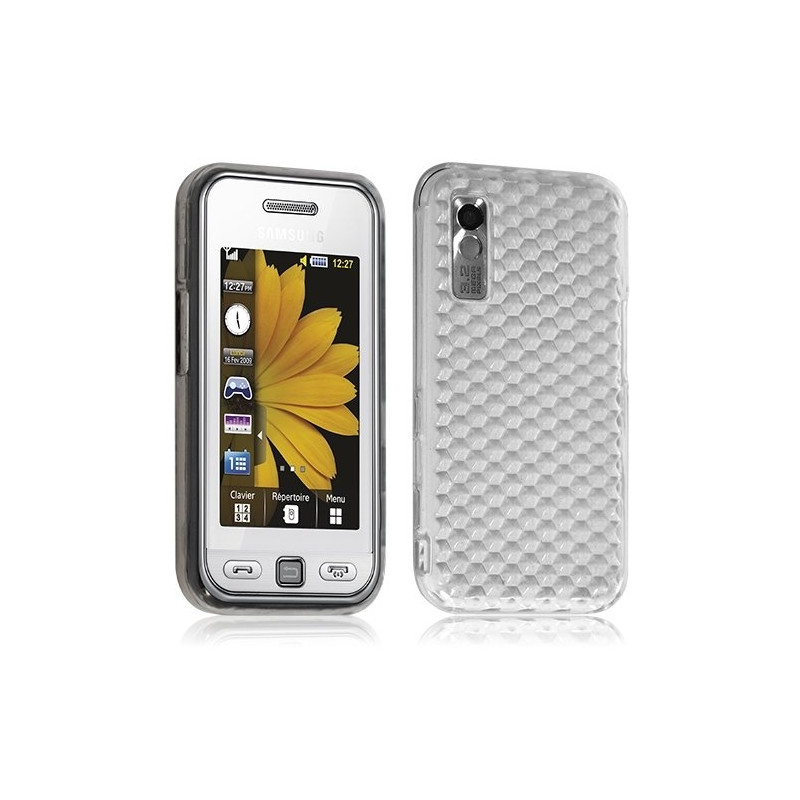 Housse coque gel diamant transparent pour Samsung Player One S5230 couleur blanc