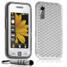 Housse coque gel diamant transparent pour Samsung Player One S5230 couleur blanc + mini stylet