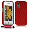 Housse coque gel diamant transparent pour Samsung Player One S5230 couleur rouge + mini stylet