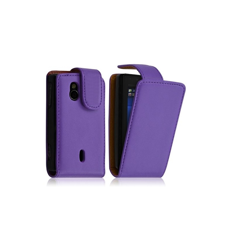 Housse coque etui pour Sony Ericsson Xperia Mini Pro (SK17i) couleur violet