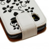 housse etui coque pour Samsung Galaxy Ace S5830 avec motif fleur couleur blanc