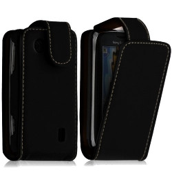 Housse coque etui pour Sony Ericsson Txt Pro CK15i couleur noir