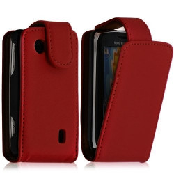 Housse coque etui pour Sony Ericsson Txt Pro CK15i couleur rouge