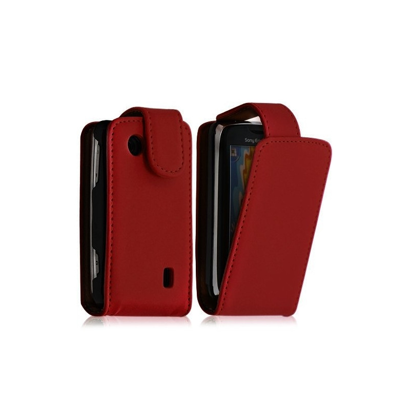 Housse coque etui pour Sony Ericsson Txt Pro CK15i couleur rouge