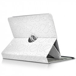 Etui Support Universel L Diamant Blanc pour Samsung Galaxy Tab S4 SM-T830/T835