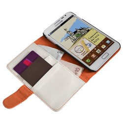 Housse coque étui portefeuille pour Samsung Galaxy Note avec motif HF12