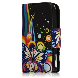 Housse coque étui portefeuille pour Samsung Player One S5230 avec motif HF05