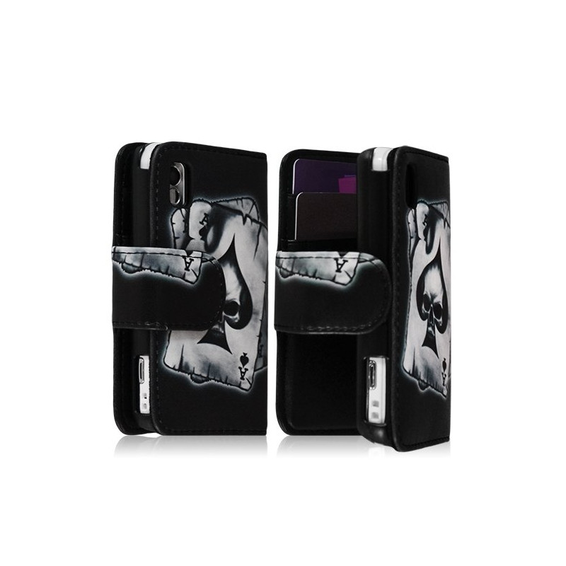 Housse coque étui portefeuille pour Samsung Player One S5230 avec motif HF11