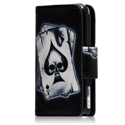 Housse coque étui portefeuille pour Samsung Player One S5230 avec motif HF11