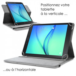 Etui Support Universel L Diamant Blanc pour Acer Iconia One 10 B3-A30 10 pouces