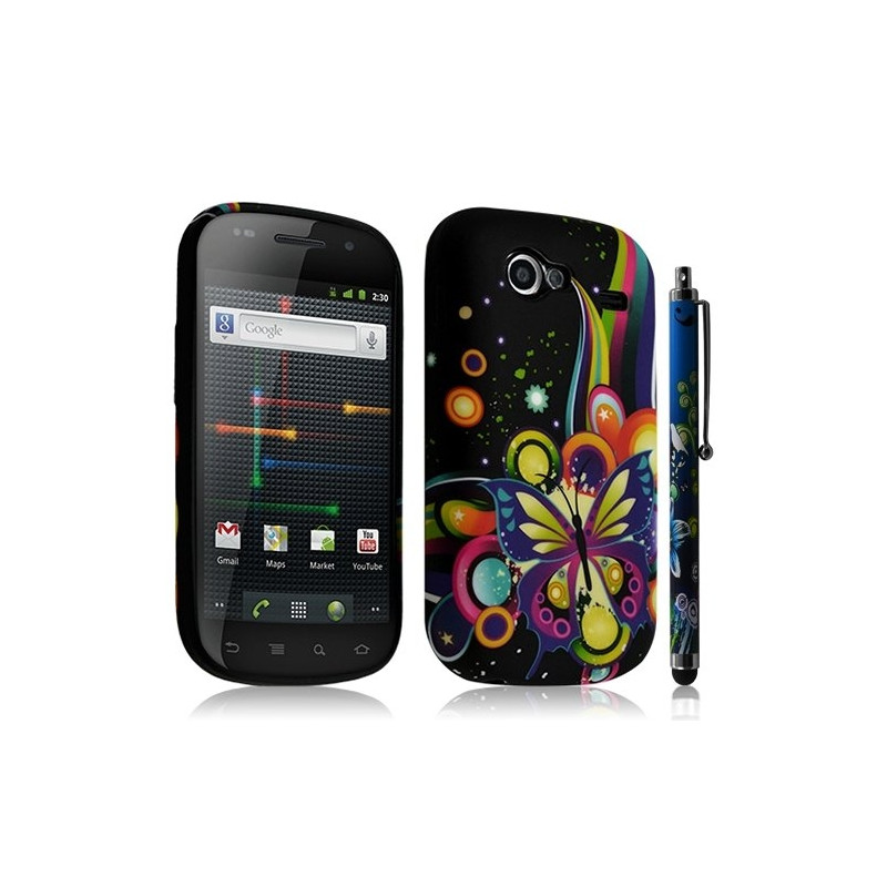 Housse étui coque en gel pour Samsung Google Nexus S i9020 i9023 avec motif HF05 + stylet HF09