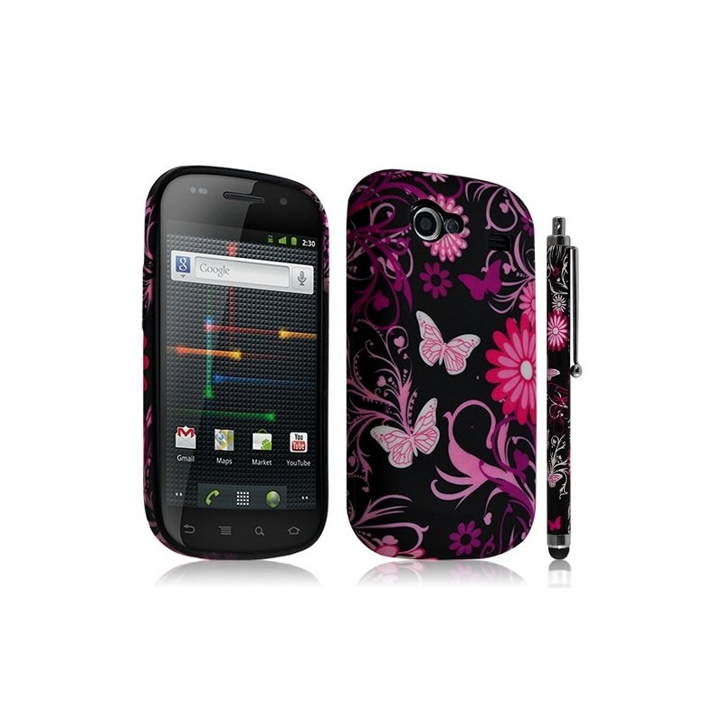 Housse étui coque en gel pour Samsung Google Nexus S i9020 i9023 avec motif HF13 + stylet HF13