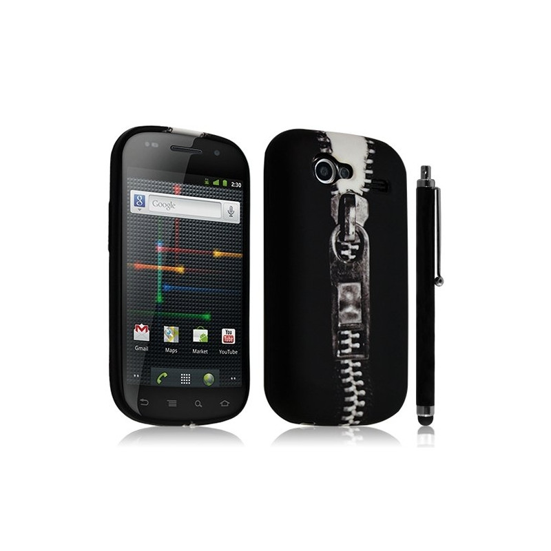 Housse étui coque en gel pour Samsung Google Nexus S i9020 i9023 avec motif LM07 + stylet blanc