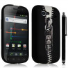 Housse étui coque en gel pour Samsung Google Nexus S i9020 i9023 avec motif LM07 + stylet blanc