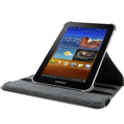 Housse coque étui pour Samsung Galaxy Tab 7 Plus P6200 avec sytème de rotation à 360 degrès motif HF01