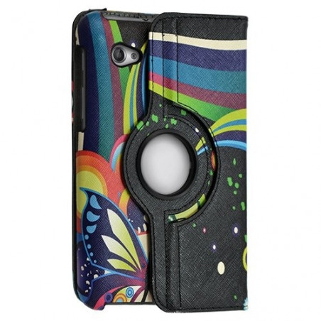 Housse coque étui pour Samsung Galaxy Tab 7 Plus P6200 avec sytème de rotation à 360 degrès motif HF05