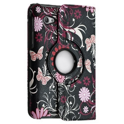 Housse coque étui pour Samsung Galaxy Tab 7 Plus P6200 avec sytème de rotation à 360 degrès motif HF13