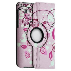 Housse coque étui pour Samsung Galaxy Tab 7 Plus P6200 avec sytème de rotation à 360 degrès motif HF17