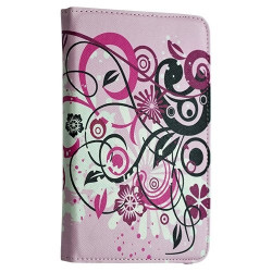 Housse coque étui pour Samsung Galaxy Tab 7 Plus P6200 avec sytème de rotation à 360 degrès motif HF17