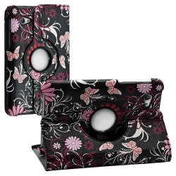 Housse coque étui pour Samsung Galaxy Tab 7 Plus P6210 avec sytème de rotation à 360 degrès motif HF13