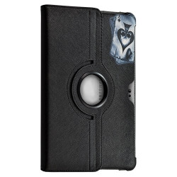 Housse coque étui pour Samsung Galaxy Tab 10.1 P7500 avec sytème de rotation à 360 degrès motif HF11