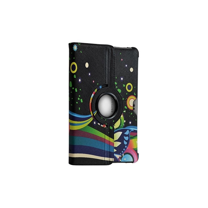 Housse coque étui pour Samsung Galaxy Tab 10.1 P7510 avec sytème de rotation à 360 degrès motif HF05