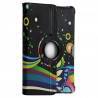 Housse coque étui pour Samsung Galaxy Tab 10.1 P7510 avec sytème de rotation à 360 degrès motif HF05