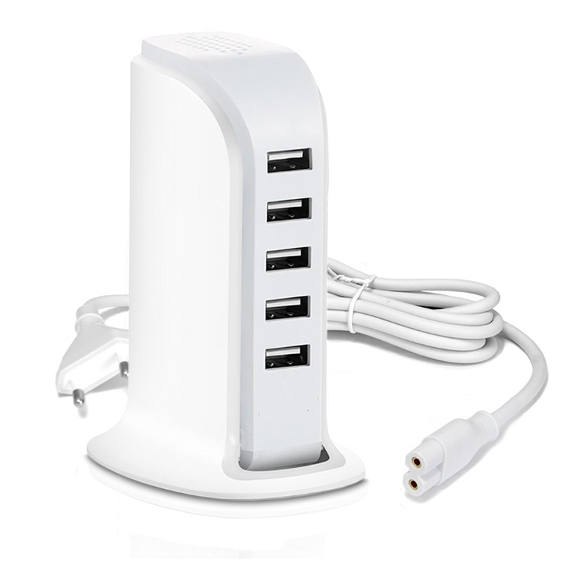 Chargeur Secteur Adaptateur 5 Ports USB pour Smartphones et Tablettes