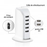 Chargeur Secteur Adaptateur 5 Ports USB pour Smartphones et Tablettes