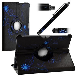 Housse coque étui pour Samsung Galaxy Tab 10.1 P7510 avec sytème de rotation à 360 degrès motif HF15 + stylet HF15