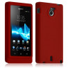 Housse coque étui silicone pour Sony Xperia Sola couleur rouge