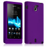 Housse coque étui silicone pour Sony Xperia Sola couleur violet