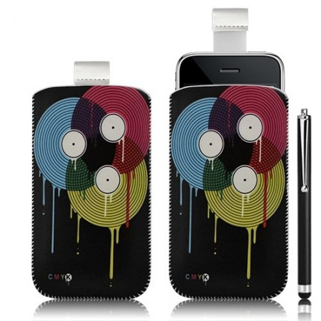 Housse coque étui pochette pour Apple iPhone 3G/3GS avec motif LM08 + stylet luxe