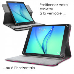 Etui Support Universel L Rose pour Sony Xperia Z4 Tablet 10.1 pouces