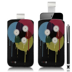 Housse coque étui pochette pour Apple iPod Touch 4G avec motif LM08 + stylet luxe