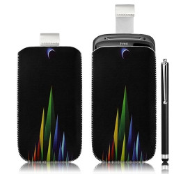 Housse coque étui pochette pour HTC Sensation avec motif LM02 + style luxe