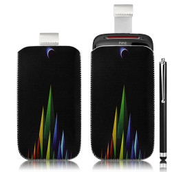 Housse coque étui pochette pour HTC Sensation XE avec motif LM02 + stylet luxe