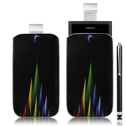 Housse coque étui pochette pour Nokia Lumia 800 avec motif LM02 + stylet luxe