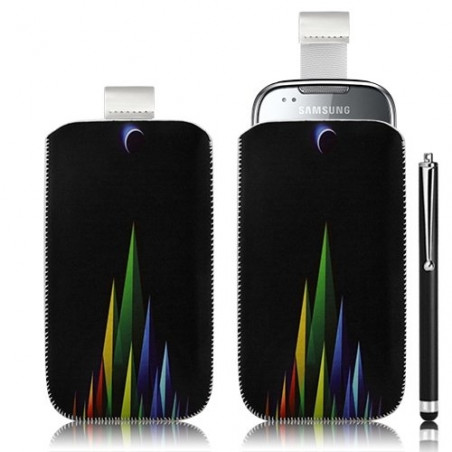 Housse coque étui pochette pour Samsung Galaxy Naos i5801 avec motif LM02 + stylet luxe