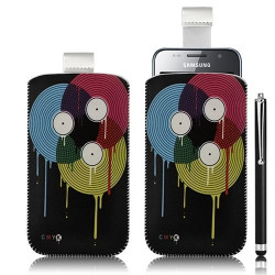 Housse coque étui pochette pour Samsung Galaxy SCL i9003 avec motif LM08 + stylet luxe