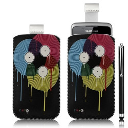 Housse coque étui pochette pour Samsung Galaxy Xcover S5690 avec motif LM08 + stylet luxe