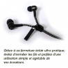 Ecouteurs Filaire Kit Mains Libres Style Zip couleur noir pour Sony Xperia XZ2