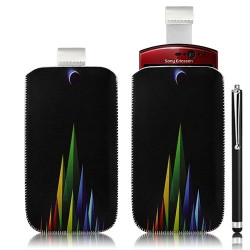 Housse coque étui pochette pour Sony Ericsson Xperia Kyno avec motif LM02 + stylet luxe