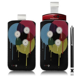 Housse coque étui pochette pour Sony Ericsson Xperia Kyno avec motif LM08 + stylet luxe