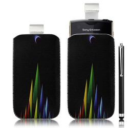 Housse coque étui pochette pour Sony Ericsson Xperia Ray avec motif LM02 + stylet luxe