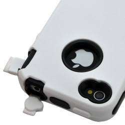 Housse étui coque pour Apple Iphone 4/4S couleur blanc + Film de protection