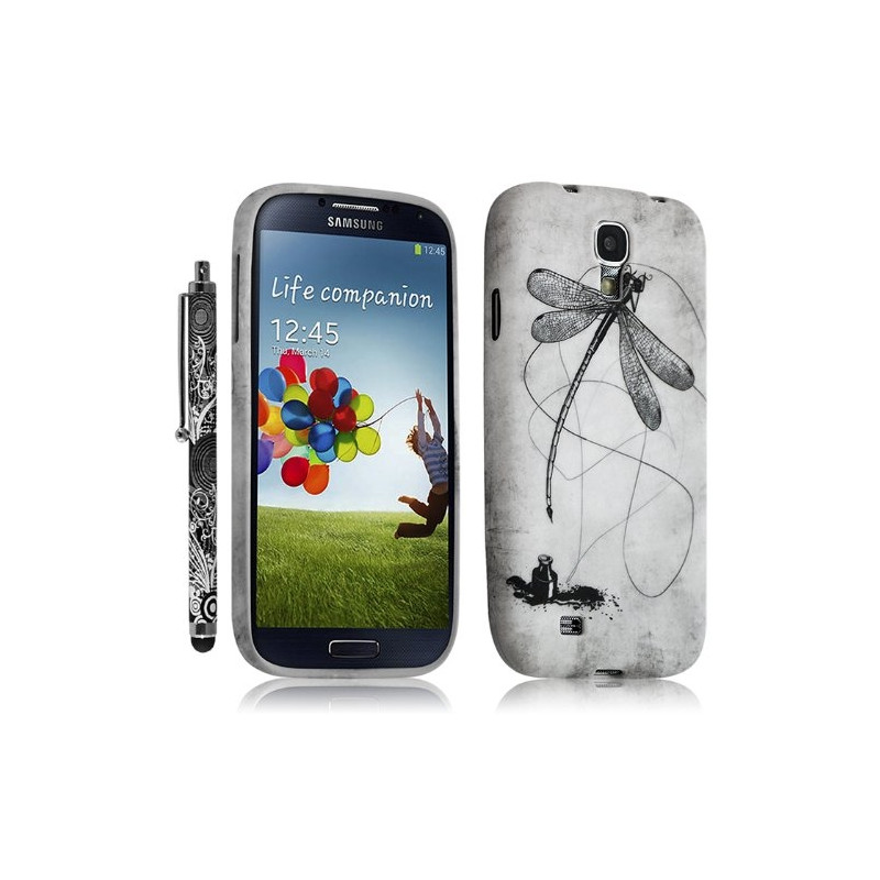 Housse Coque pour Samsung Galaxy S4 Motif LM01 + Stylet