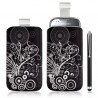 Housse coque étui pochette pour Samsung Galaxy Naos i5801 avec motif + Stylet luxe