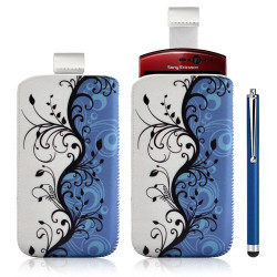 Housse coque étui pochette pour Sony Ericsson Xperia Kyno avec motif + Stylet luxe