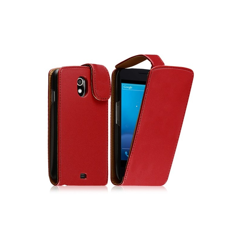 Housse coque étui pour Samsung Galaxy Nexus couleur rouge + film protecteur